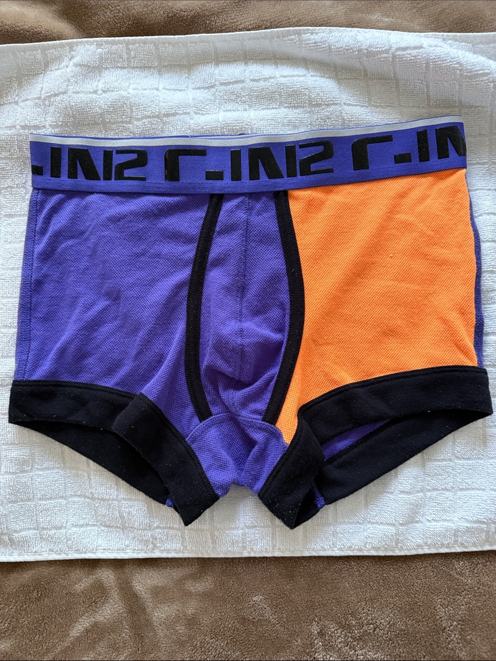 C-in2 Men's Colorblock Boxer Briefs - Purple & Orange